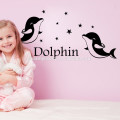 wholesale lovely dolphin wall sticker great wall sticker for bedroom QTS033